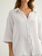 Kaya Boyfriend Shirt - White