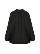 Kaya Buttoned Blouse - Charcoal