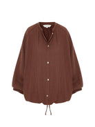 Kaya Buttoned Blouse - Terracotta