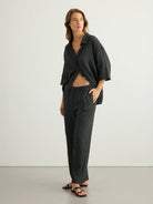 Kaya Drawstring Pants - Charcoal