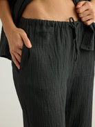 Kaya Drawstring Pants - Charcoal