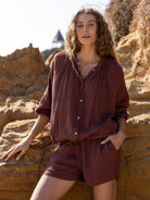 Kaya Drawstring Shorts - Terracotta