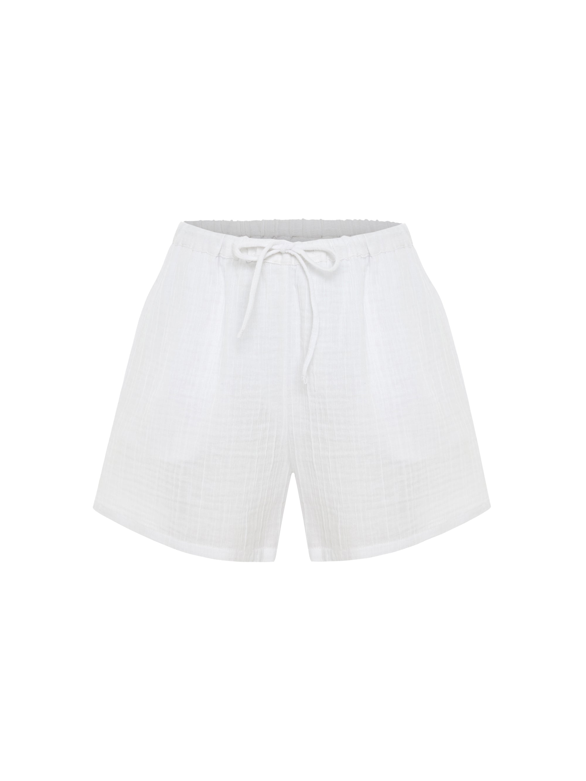 Kaya Drawstring Shorts - White