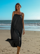 Kaya Smocked Maxi Dress - Charcoal