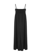 Kaya Smocked Maxi Dress - Charcoal