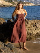 Kaya Smocked Maxi Dress - Terracotta