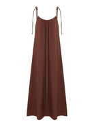 Kaya Tie Strap Maxi Dress - Terracotta