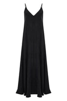The Handloom-Lucid Flow Maxi Dress Black-Elbise-7-Milagron.com