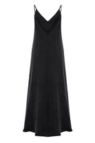 The Handloom-Lucid Flow Maxi Dress Black-Elbise-8-Milagron.com
