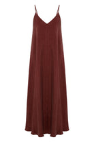 The Handloom-Lucid Flow Maxi Dress Burgundy-Elbise-8-Milagron.com