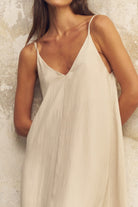 The Handloom-Lucid Flow Maxi Dress Sand-Elbise-6-Milagron.com