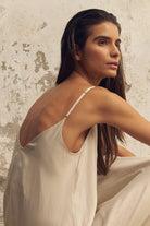 The Handloom-Lucid Flow Maxi Dress Sand-Elbise-8-Milagron.com