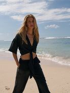 The Handloom-Lucid Flow Tie Pants Black-Pantolon-2-Milagron.com