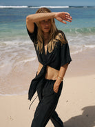 The Handloom-Lucid Flow Tie Pants Black-Pantolon-3-Milagron.com