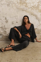 The Handloom-Lucid Flow Tie Pants Black-Pantolon-7-Milagron.com