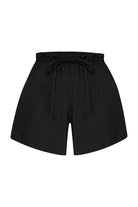 The Handloom-Lucid Flow Tie Shorts Black-Şort-6-Milagron.com