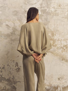 Lucid Knot Top - Khaki Green