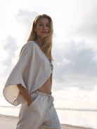 The Handloom-Lucid Knot Top Sand-Gömlek-2-Milagron.com