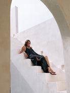 The Handloom-Lucid Midnight Maxi Dress Black-Elbise-1-Milagron.com