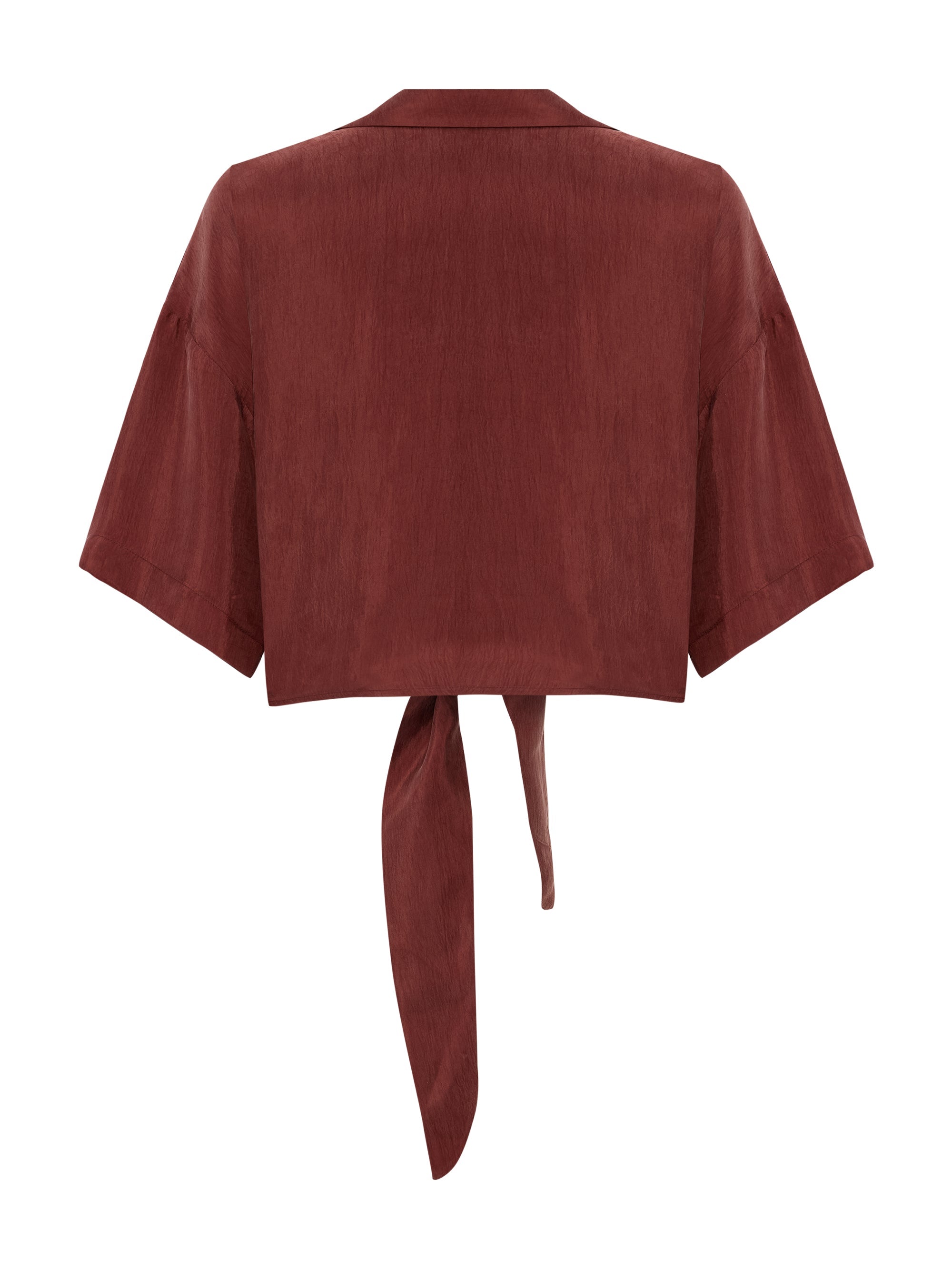 The Handloom-Lucid Tie Shirt Burgundy-Top-8-Milagron.com