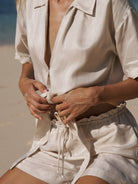 The Handloom-Lucid Tie Shirt Sand-Gömlek-6-Milagron.com