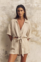 The Handloom-Lucid Tie Shirt Sand-Gömlek-4-Milagron.com