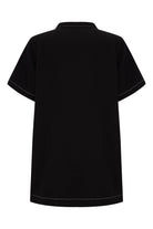 The Handloom-Mae Popover Mini Dress Black-Elbise-8-Milagron.com