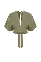 The Handloom-Mare Top Khaki Green-Top-5-Milagron.com