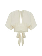 Mare Top - Natural With Gold Stripes