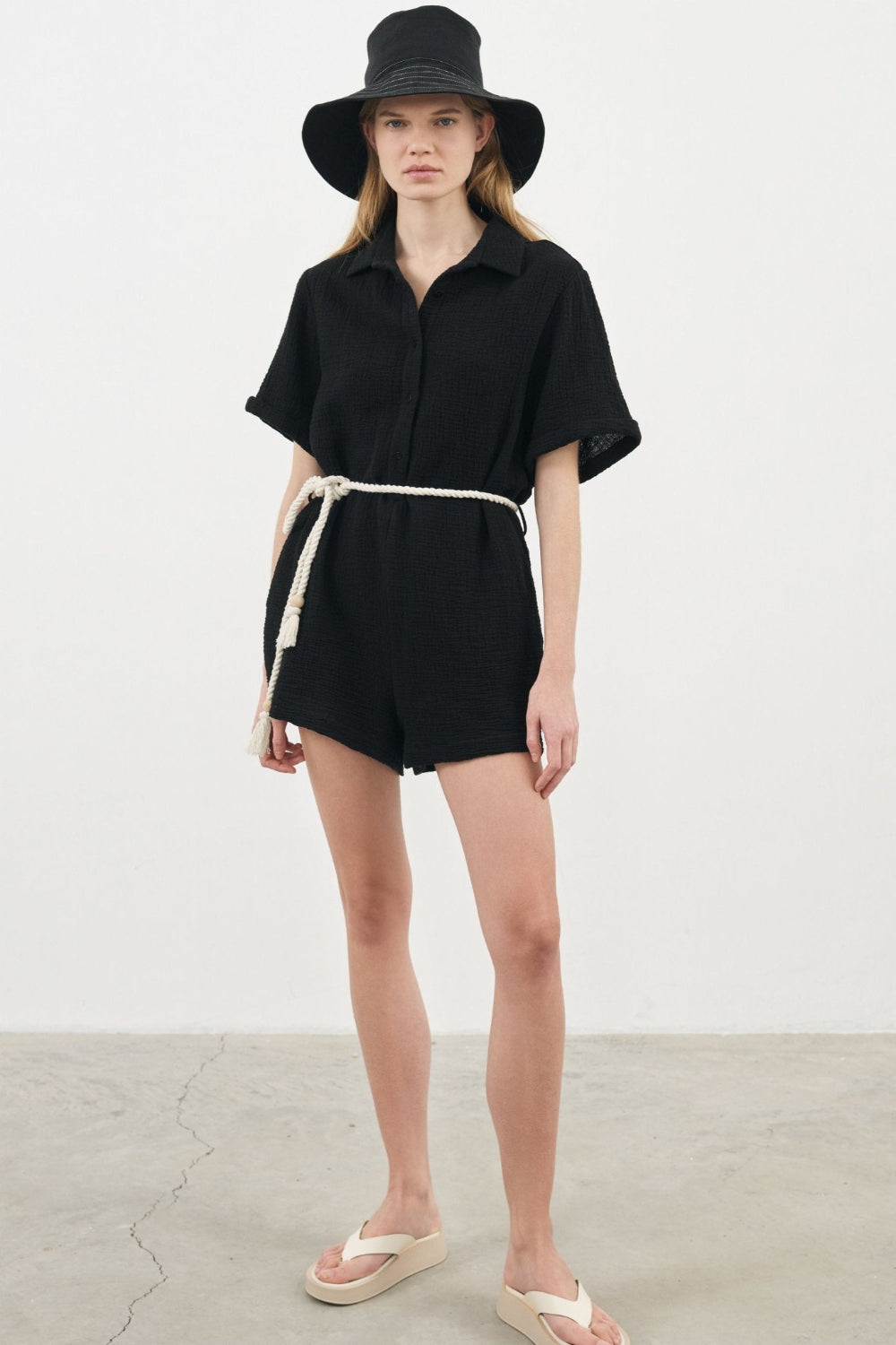 The Handloom-Mia Romper Black-Tulum-2-Milagron.com