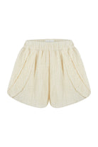 The Handloom-Mia Short Natural With Gold Stripes-Şort-7-Milagron.com