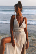 The Handloom-Muse Braided Straps Dress Natural-Elbise-1-Milagron.com