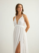 Muse Braided Straps Dress - White