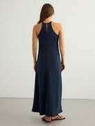 Nora Halter Maxi Dress - Navy