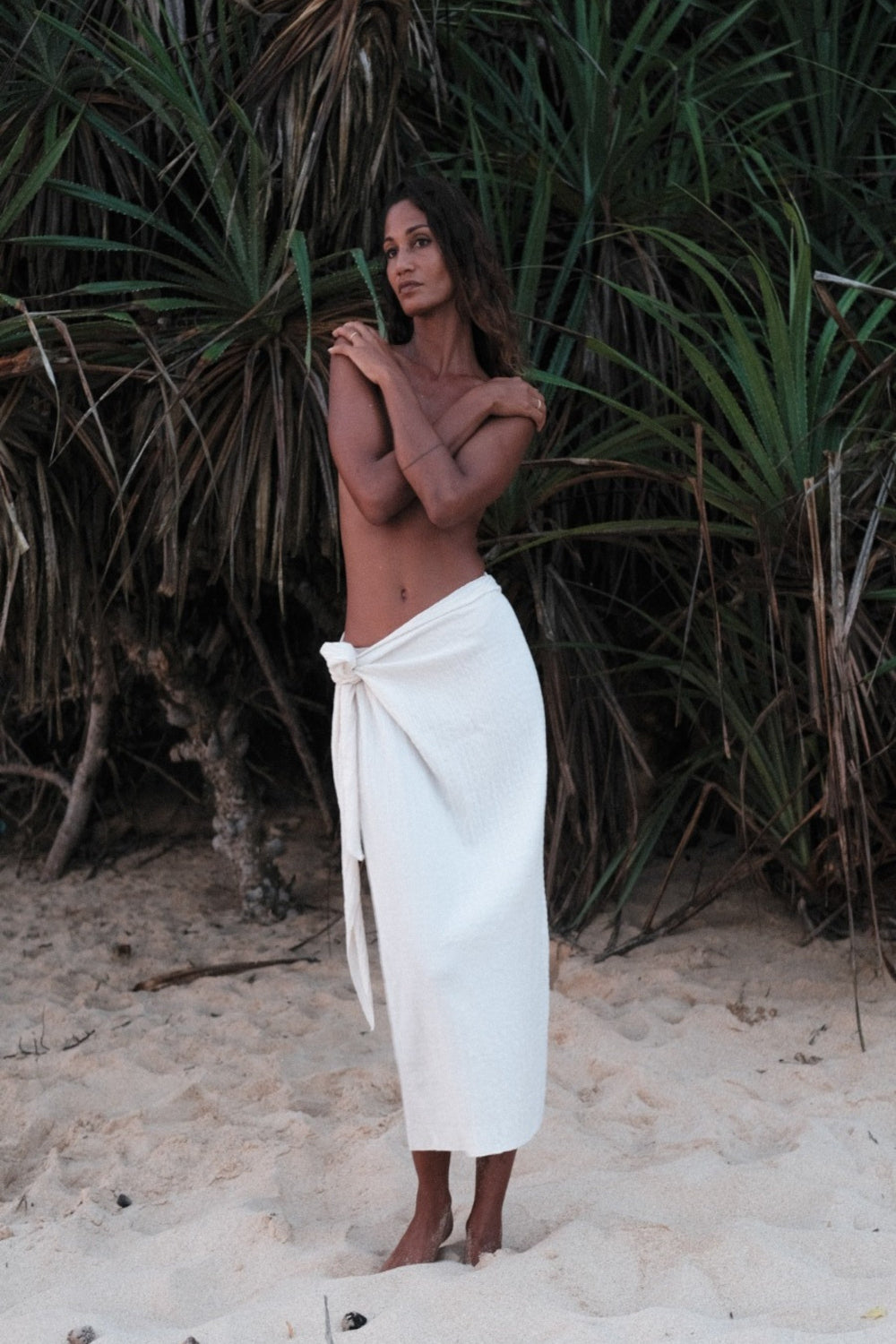 The Handloom-Paradiso Pareo Dress Natural-Pareo & Bandana-1-Milagron.com