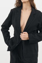 The Handloom-Pera Blazer Black-Blazer Ceket-3-Milagron.com