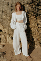 The Handloom-Pera Blazer White-Blazer Ceket-4-Milagron.com