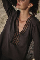 The Handloom-Positano Dress Black-Elbise-4-Milagron.com