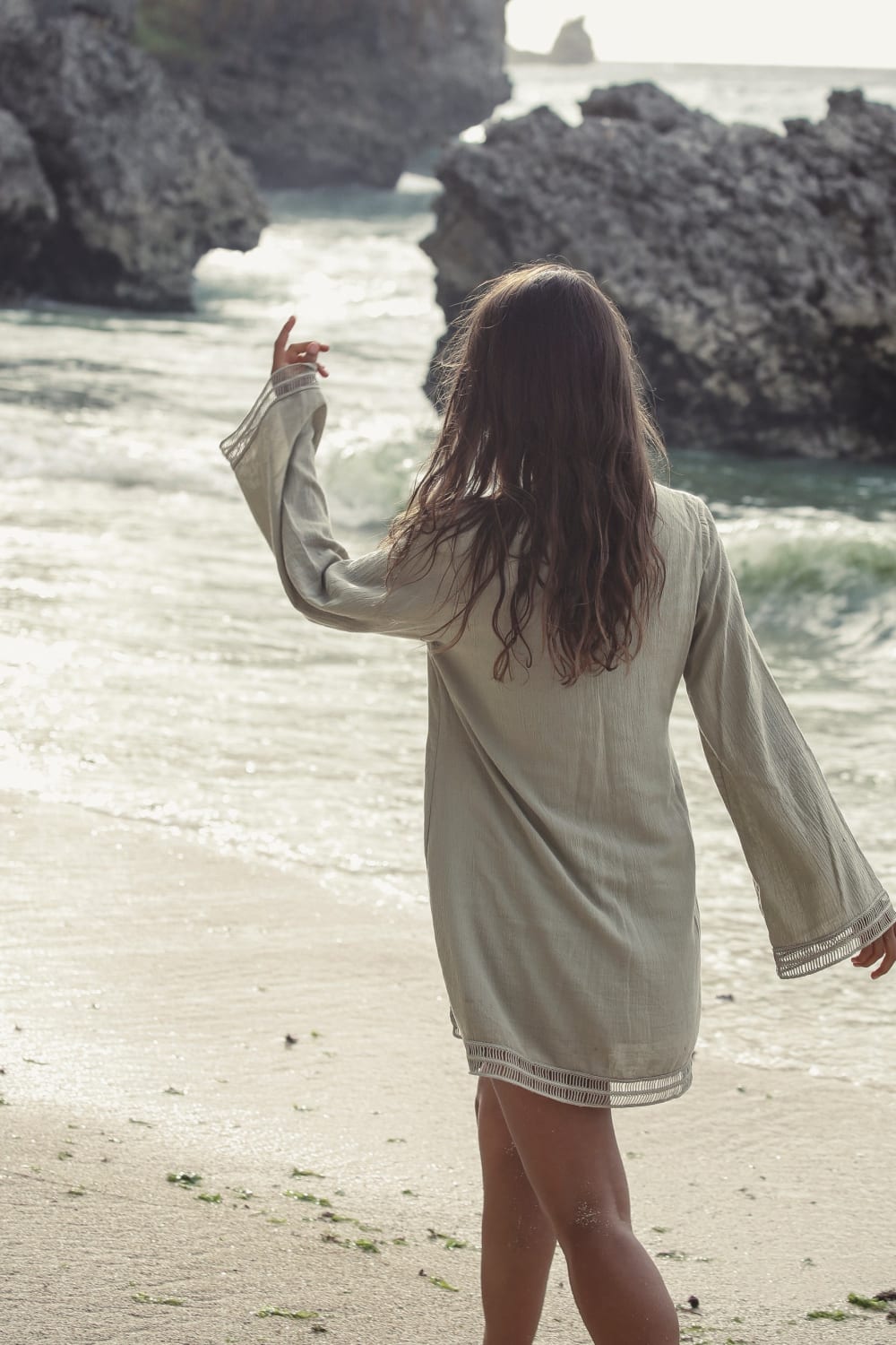 The Handloom-Positano Dress Khaki Green-Elbise-4-Milagron.com