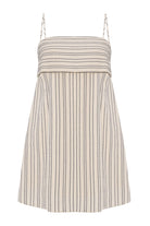The Handloom-Puglia Stripes Mini Dress Navy-Elbise-6-Milagron.com