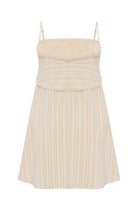 The Handloom-Puglia Stripes Mini Dress Oatmeal-Elbise-7-Milagron.com
