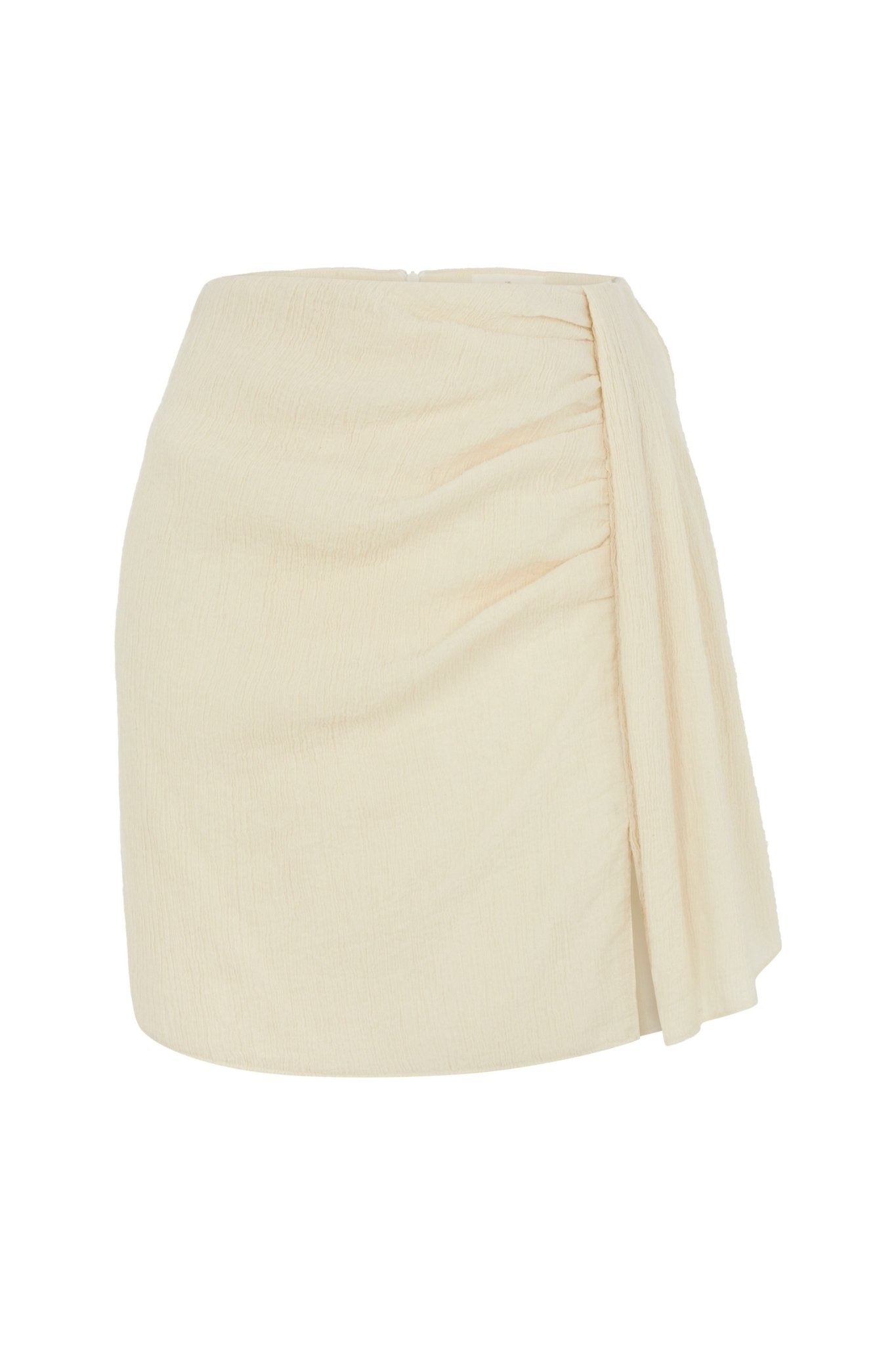 The Handloom-SORUNLU - Bella Mini Skirt Natural-Skirt-8-Milagron.com