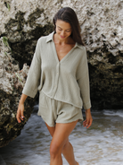 The Handloom-SORUNLU - Echo Boy Short Khaki Green-Short-8-Milagron.com