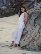 The Handloom-SORUNLU - Mia Pants White-Pants-6-Milagron.com