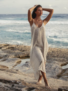 The Handloom-SORUNLU - Yaz Dress Black Stripes-Dress-1-Milagron.com