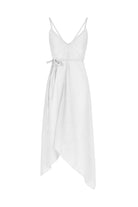The Handloom-Sage Maxi Dress White-Elbise-4-Milagron.com