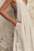 The Handloom-Sahara Sun Maxi Dress Baby Blue-Elbise-6-Milagron.com