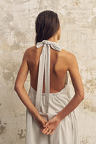 The Handloom-Sahara Sun Maxi Dress Baby Blue-Elbise-7-Milagron.com