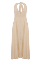 The Handloom-Sahara Sun Maxi Dress Natural-Elbise-9-Milagron.com
