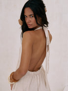 The Handloom-Sahara Sun Maxi Dress Natural-Elbise-3-Milagron.com